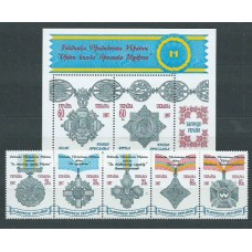 Ukrania - Correo Yvert 285/9+Hb 7 ** Mnh Medallas militares