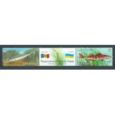 Ukrania - Correo Yvert 819/20 ** Mnh Fauna peces