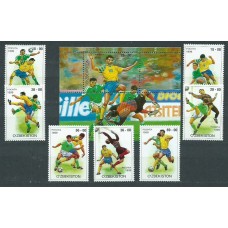 Uzbekistan - Correo Yvert 153/9+Hb 19 ** Mnh Fútbol