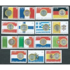 Vaticano - Correo 2004 Yvert 1345/59 ** Mnh Monedas y banderas