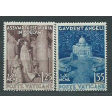 Vaticano - Correo 1951 Yvert 161/2 ** Mnh