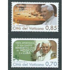 Vaticano - Correo 2013 Yvert 1643/4 ** Mnh  Viajes de Benedicto XVI
