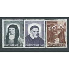 Vaticano - Correo 1960 Yvert 313/5 ** Mnh San Vicente de Paul