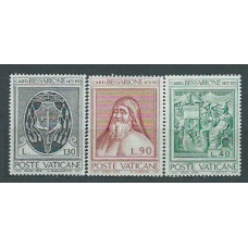 Vaticano - Correo 1972 Yvert 549/51 ** Mnh Cardenal Bessarione