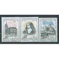Vaticano - Correo 1973 Yvert 555/7 ** Mnh Santa Teresa de Lisieux