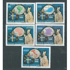 Vaticano - Correo 1989 Yvert 867/71 ** Mnh Viajes Juan Pablo II