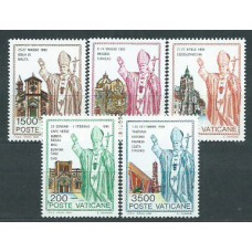Vaticano - Correo 1991 Yvert 914/8 ** Mnh Viajes de Juan Pablo II