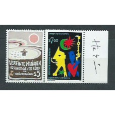 Naciones Unidas - Viena Correo 1989 Yvert 94/5 ** Mnh