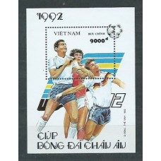 Vietnam Rep. Socialista - Hojas 1992 Yvert 74 ** Mnh  Deportes fútbol