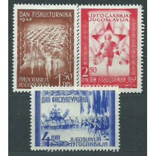 Yugoslavia - Correo 1947 Yvert 463/5 * Mh Asociaciones deportivos
