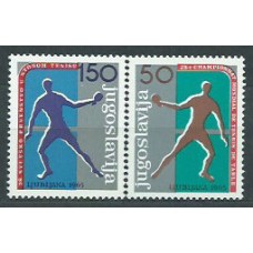 Yugoslavia - Correo 1965 Yvert 1003/4 ** Mnh Deportes tenis mesa