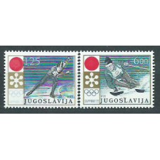 Yugoslavia - Correo 1972 Yvert 1331/2 ** Mnh Olimpiadas de Sapporo