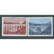 Yugoslavia - Correo 1976 Yvert 1527/8 ** Mnh Puentes