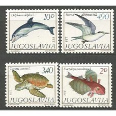 Yugoslavia - Correo 1980 Yvert 1717/20 ** Mnh Fauna peces