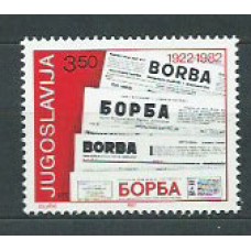 Yugoslavia - Correo 1982 Yvert 1803 ** Mnh Periódico "Borba"