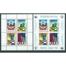 Yugoslavia - Correo 1990 Yvert 2312/5+H,38 ** Mnh Ajedrez