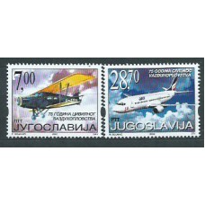 Yugoslavia - Correo 2002 Yvert 2923/4 ** Mnh Aviones