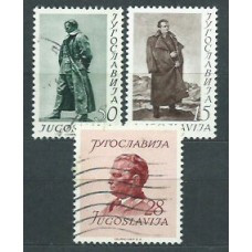 Yugoslavia - Correo 1952 Yvert 607/9 usado  Mariscal Tito