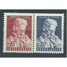 Yugoslavia - Correo 1953 Yvert 625/6 * Mh Nikola Tesla