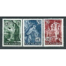 Yugoslavia - Correo 1953 Yvert 627/9 * Mh Frescos