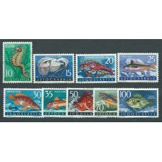 Yugoslavia - Correo 1956 Yvert 697/705 ** Mnh Fauna marina