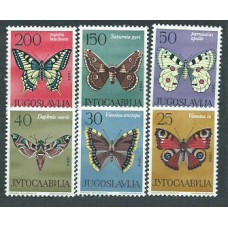 Yugoslavia - Correo 1964 Yvert 966/71 * Mh Fauna mariposas