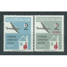 Yugoslavia - Beneficencia Yvert 29/30 ** Mnh Avión sanitario